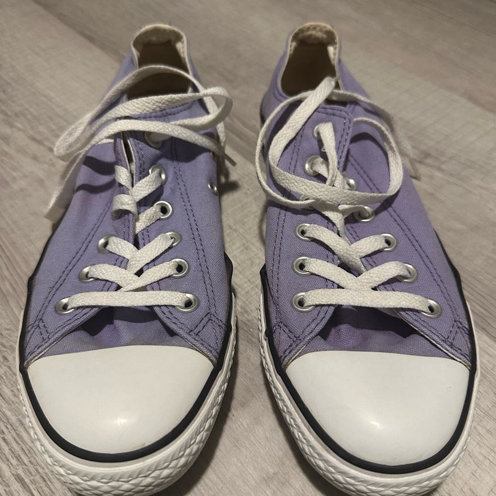 Converse Lilac Canvas Sneakers with White Details
